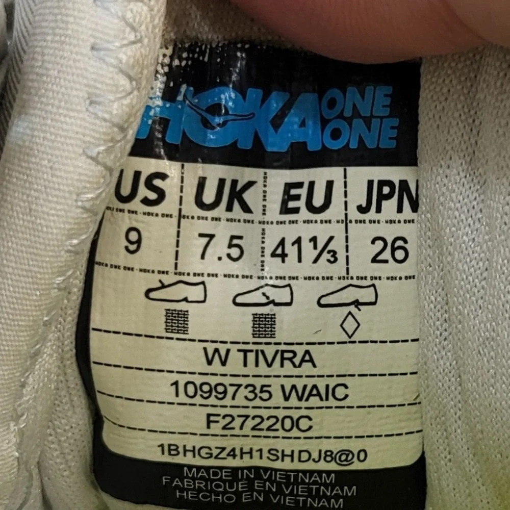 Hoka One One Tivra Running Shoes‎ Sneakers Women's US 9 Athletic Gym